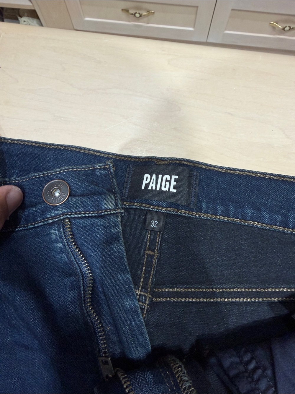PAIGE Men's Dark Indigo Slim Straight Jeans